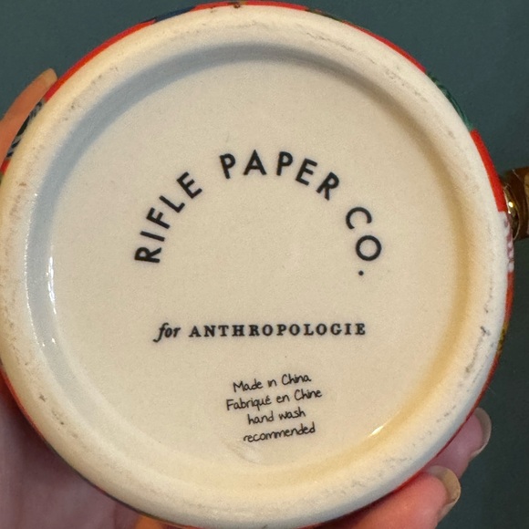 Anthropologie Rifle Paper Co Garden Party Monogram “J” 🌺 Mug - Picture 5 of 8
